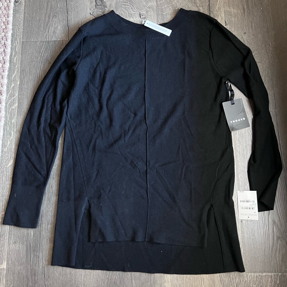 Trouvé Nordstrom black sweater NWT XS extra small